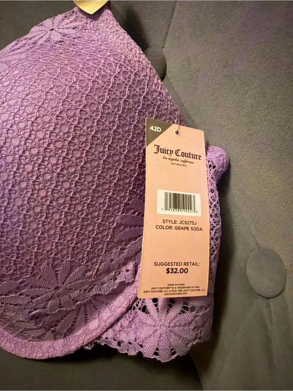 Juicy couture Purple Lace Push-Up Bra - Women Intimates